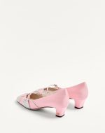 BOWOW PUMPS IN MOIRÈ FABRIC WITH CRYSTALS 45MM - Image 7